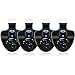 4 Pcs Black Electronic LED Light Fishing Bite Sound Alarm Alert Bell Clip On Fishing Rod
