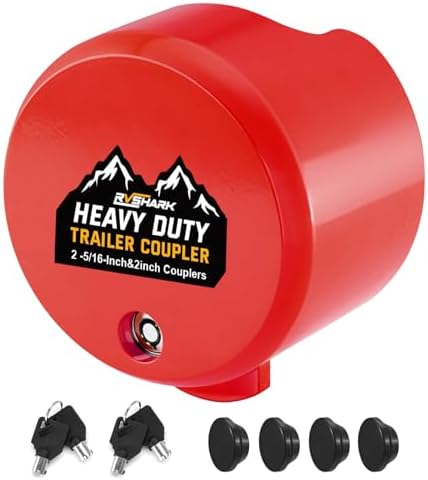 Trailer Hitch Locks, Heavy Duty Trailer Coupler Lock Fits 2-5/16"...