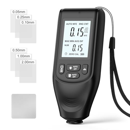 Medidor de grosor de pintura para autos con pantalla LED miniatura 6