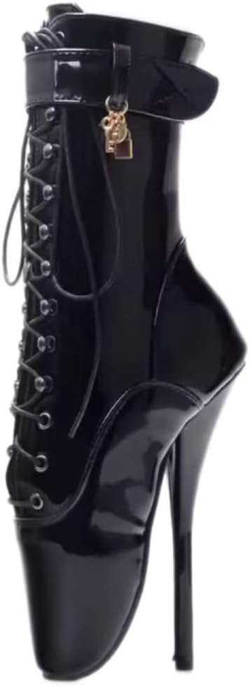 18CM High Heel Ballet Boots - Pointed Toe Pole Dance Shoes, for Cosplay Gothic, Y2K Party, Night Out, Evening Dress