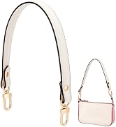 PH PandaHall Genuine Leather 1.2 Inch Wide Purse Strap with Antique Bronze Buckles, 14.5 Inch Long