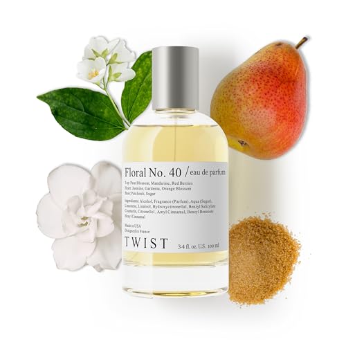 Twist Floral No. 40 - Eau De Parfum Inspired by G. Flora Gorgeous Gardenia Long Lasting Perfume For Women Paraben Free Vegan Clean Ingredients Fragrance - Spray 100 ml | 3.4 fl. oz.