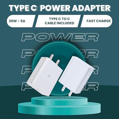 Image of 30W Type C Fast Charger Adapter | USB C to C Port Android Phone Wall Charging Compatible with Google Pixel 9 Pro | Pixel 9 | Pixel 8 Pro /8 /8a | Pixel 7 Pro /7 /7a | Pixel 6 Pro /6 /6a | [ Adapter Cable ]