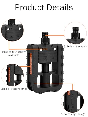 Pédales de vélo VTT pliantes avec mécanisme amovible de route - 6