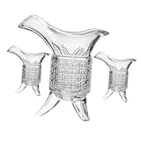 DEARMAMY Vintage Stil Glas weinset Kleine Kaiserwürfel Dekanter Robustes Glas Stilvolle Retro dekoration Einfach zu Reinigen für Geselliges Beisammensein und Wohnkultur