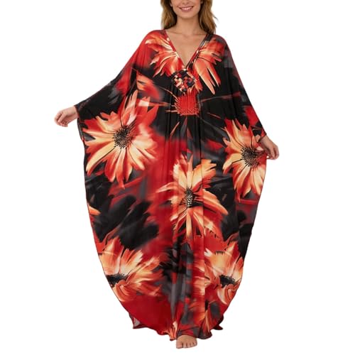 Robe de plage anti-UV à manches longues style coupe ample pour masquer les imperfections