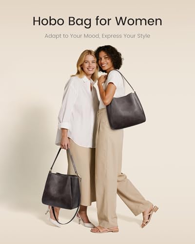 Image of LOVEVOOK Hobo Bag for Women with Three Large Compartments Waterproof Shoulder Handbags Purse for Work Shopping Travel
