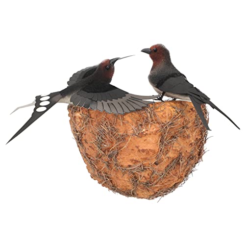 Hirondelle printanière et son nid décoratif pour balcon fleuri - 8
