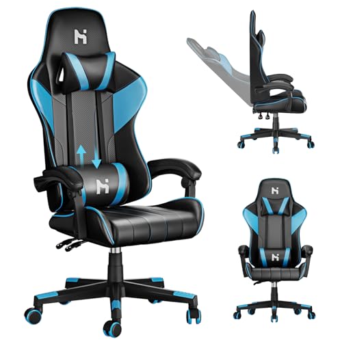 HLONONE Gaming Stuhl, Ergonomischer Gamer Stuhl Mit Taschenfederkissen
