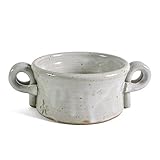 Anthony Stoneware Handled Soup Crock, White