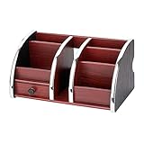 Desk Organizer, Multi-Functional Pen Holder Storage Box Desktop Stationary Storage Rack for Home,...