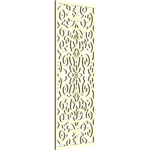 Image of Buel Decorative Pierced Fretwork Wood Wall Panels, 15 3 /8 inchW x 39 3 /8 inchH x 1 /4 inchT, Alder