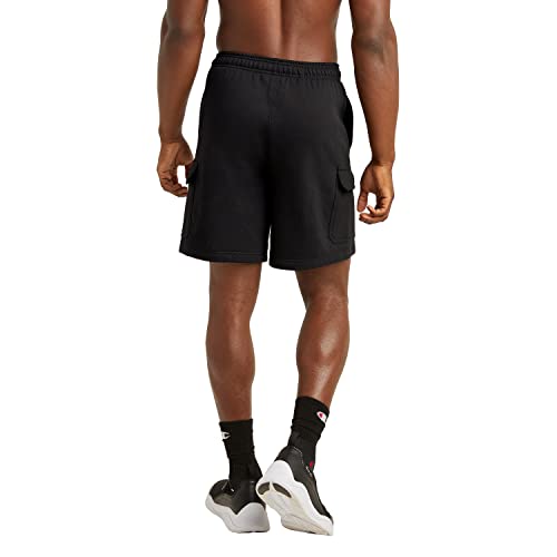 Champion, Powerblend, Comfortable Cargo Shorts For Men, 8", Black C Patch Logo, Xx-Large #TOP29