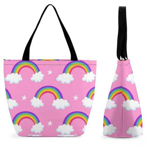 Sac à main arc-en-ciel pour femme grand sac de shopping et voyage