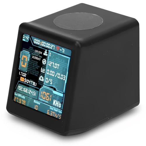 Yanmis Bitcoins Miner, USB/WiFi/Bluetooth 1060 KH/S Hashrate Lottery Miner 1.54 Inch Smart Display Cryptocurrency Mining Machine