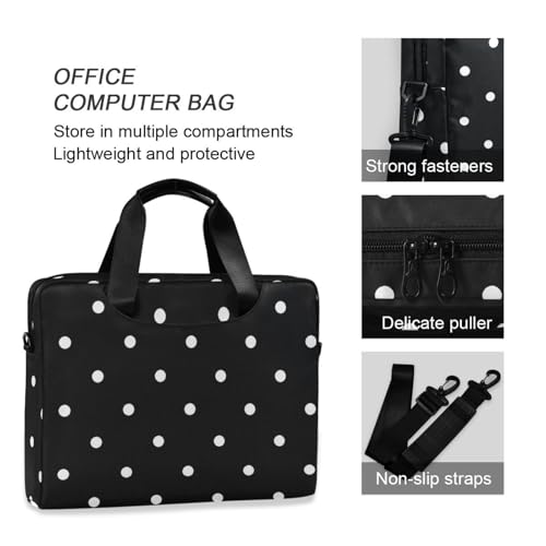 Funda para portátiles 15.6 pulgadas con asa y correa cruzada negra miniatura 6