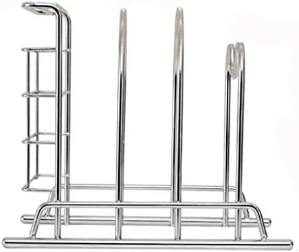 Pan Cover Holder Support Frame Base Pot Lid Iron Storage Rack Stand Cutting Board Rests Organizer Kitchen Gadgets image 5