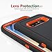 WOGROO Case for Galaxy Note 8, Heavy-Duty Tough Rugged Shockproof Drop Protective Cover Cases for Samsung Galaxy Note 8, Black+Orange