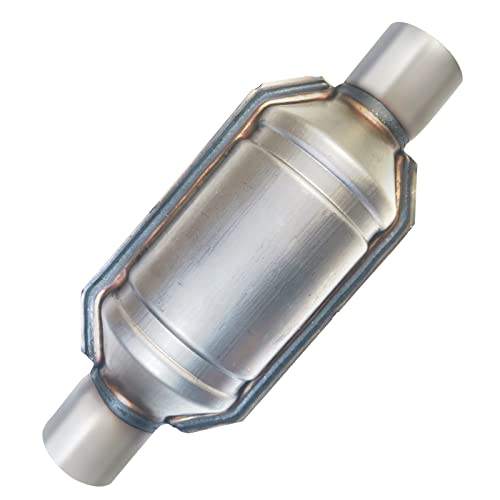 Pulcherflow 2.25 Inch Inlet/Outlet Universal Catalytic Converter With Heat Shield Stainless Steel (Epa Compliant) #TOP2