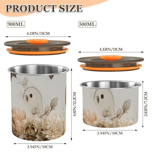 Contenedor hermético para café acero inoxidable 17oz miniatura 3