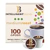 Intelligent Blends Medium Dark Roast Coffee Pods, 100 ct, Single Serve Pods 100% Arabica Coffee, Compatible with Keurig K Cups Maker