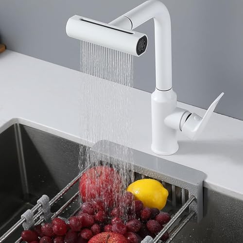Robinet évier cuisine douchette extractible mitigeur flexible gris 4 jets - 6