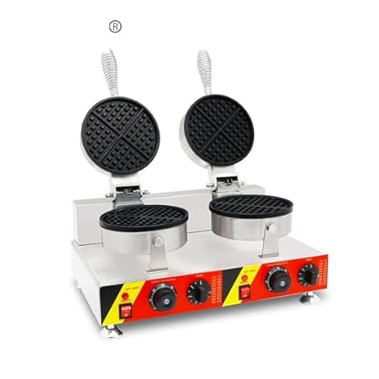 Waffeleisen Doppelwaffelautomat Für Zwei Belgische Waffeln Drehung Um 180 Grad Kommerzieller Doppelkopf-Waffeleisen Temperatur- Und Zeitsteuerung Antihaft & Verbrühschutz Waffelgröße Je 18,5 Cm – Bild 8