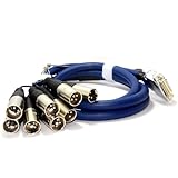 INTERFACE AUDIO PROFESSIONNELLE - Câble D-Sub 25 broches mâle vers 8 connecteurs XLR 3 broches mâle, idéal pour relier interfaces audio, tables de mixage et équipements de studio compatibles standard Tascam