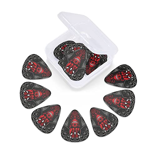 Lot de 12 médiators de guitare avec tête de mort rouge et diables pour guitare électrique, basse, acoustique, cadeau pour les amateurs de guitare acoustique avec boîte - Les Beatles, Paul McCartney, John Lennon, RIngo Starr, George Harrison Lot de 12 médiators de guitare avec tête de mort rouge et diables pour guitare électrique, basse, acoustique, cadeau pour les amateurs de guitare acoustique avec boîte – Image 4