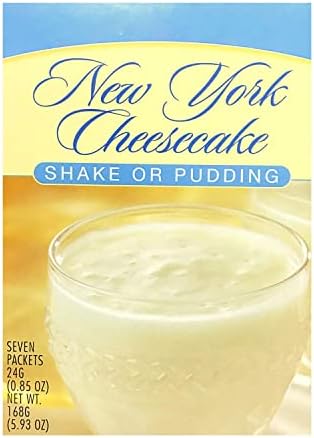 Healthywise Pudding or Shake, Low Calories, 15g Caseinate Protein, Aspartame Free, Low Fat, 7 Servings Per Box (New York Cheesecake)