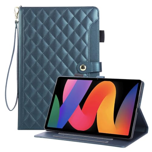Coque Xiaomi Redmi Pad SE 11" étui en cuir PU brodé vert avec support et bouton magnétique