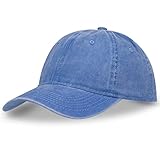 Vintage 100% Cotton Washed Baseball Cap Adjustable Size，Classic Low Profile Plain Retro Unisex Dad