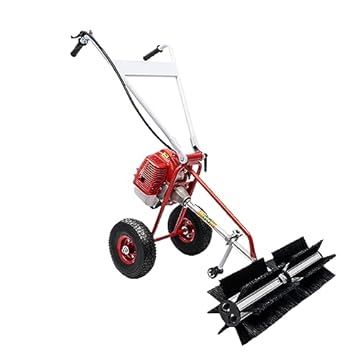 gas powered yard sweeper