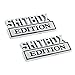 VAGURFO 2 Pack Shitbox Edition Emblems,Car Emblem Badge 3D Sticker Decal,Personalized 3D Fender Sticker Badge Nameplate Decal Stickers Replacement Compatible with Most Car Truck SUV
