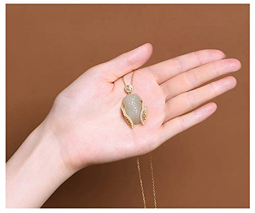 Collier cigale en plaqué or et bracelet jade hétian avec boîte haut de gamme