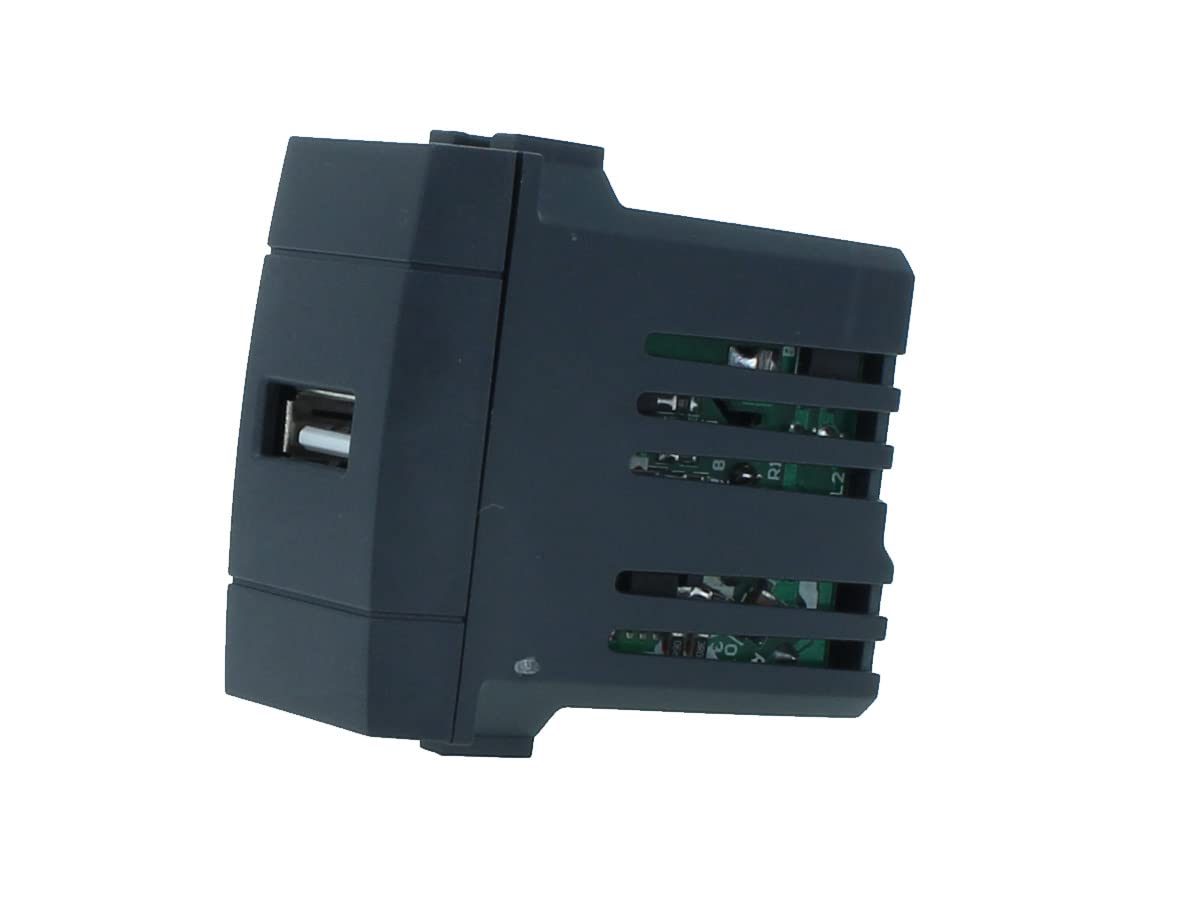Pres USB Da Muro Bticino Living Light - Caricatore 5V 2.1A Con Porta USB, Nero | Ricarica Veloce Per Scatole 503/504/505 - Foto 9