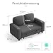 LINSY HOME Loveseat Sofa mit Stauraum – Bequemes Plüsch-Cord-2-Sitzer-Sofa mit Getränkehaltern, Sofa Klein für Kleine Räume, Wohnzimmer, Schlafzimmer, Wohnung