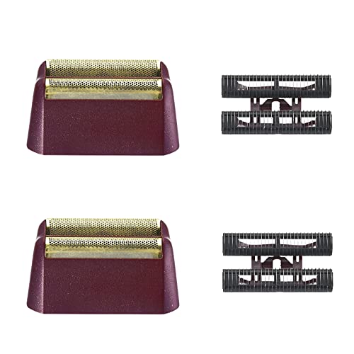VALLNEI Professional 5 Star Series Finale Shaver Replacement Foil and Cutter Bar Assembly Compatible with wahl Shaver Foil 7031-100 7043-100 Super Close Shaving Replacement HeadsRed 2 PACK