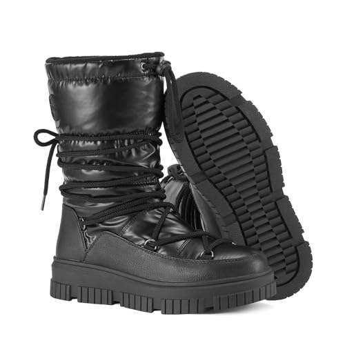 HISEA Women's Fleece-Lined Snow Boots