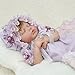 Cloveray 20inchs Lifelike Reborn Baby Doll, Adjustable Posture Vinyl Newborn Doll with Removable Dress, Realistic Baby Doll for 3+ Ages