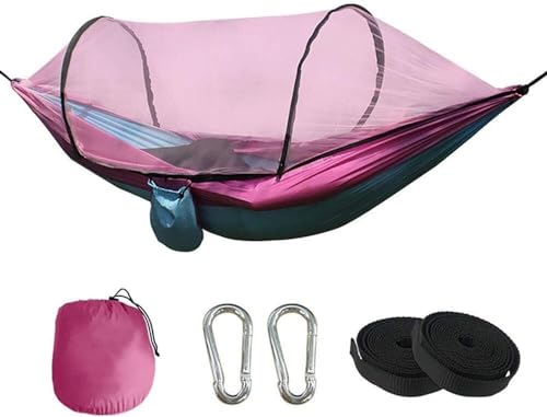 Hamac moustiquaire en nylon robuste et maille haute densité rose - 2