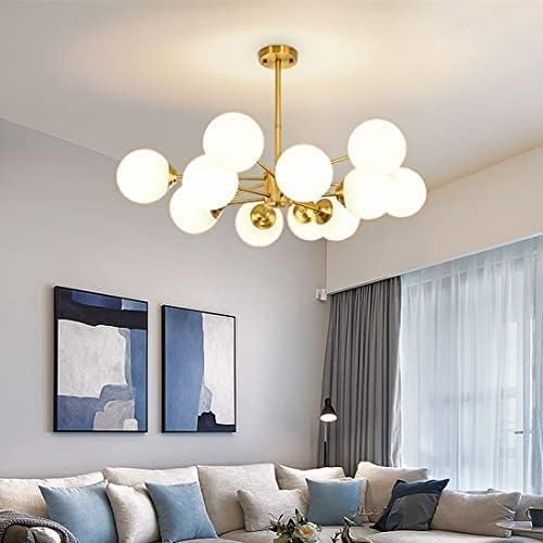 Chandelier Spoutnik or moderne luminaire moléculaire 12 lampes