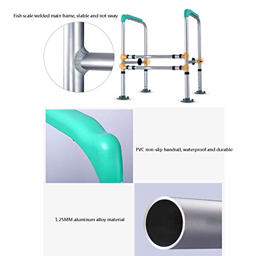 Toilet Safety Frame Rail For Elderly Free Stand,Toilet Rails For Disabled Bathroom Handrail Grab Bar With Adjustable Height #TOP4