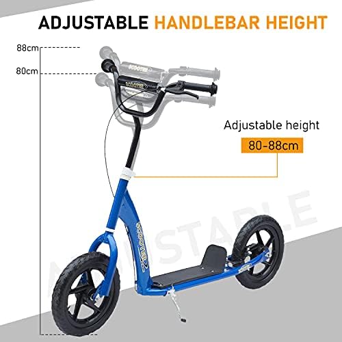 HOMCOM Teen Push Scooter Kids Children Stunt Scooter Bike Bicycle Ride On 12" EVA Tyres
