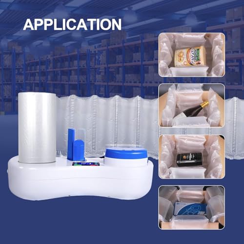 Luftpolsterfolie, 3000 Stück, 300 m x 10 cm x 20 cm, Skycenx Luftpolsterfolie mit großen Blasen für den Versand – Strapazierfähige Luftpolster-Verpackung