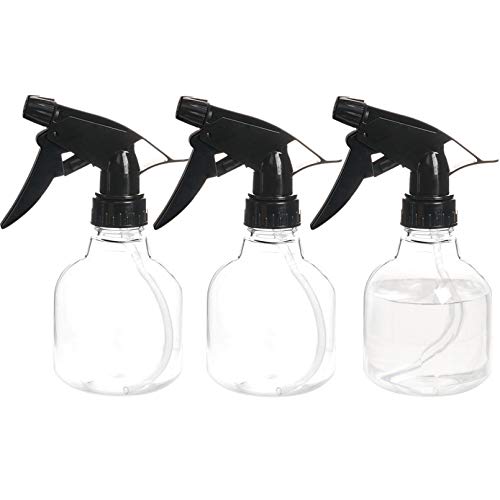 ZEJIA Plastic Spray Bottle 3 Pack 8oz Hair Sprayer Bottle Professional Empty Water Sprayer, with Adjustable Nozzle for Hair, Cleaning, Planting