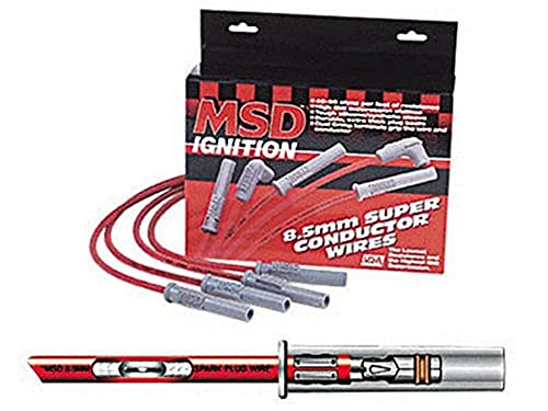 Msd 31199 8.5Mm Super Conductor Spark Plug Wire Set, Red #TOP5