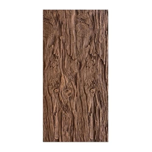 Paneles de pared de madera 3D Paneles de imitación de madera tipo machihembrado Proyectos de bricolaje para la decoración de interiores y exteriores(Natural,1PC)