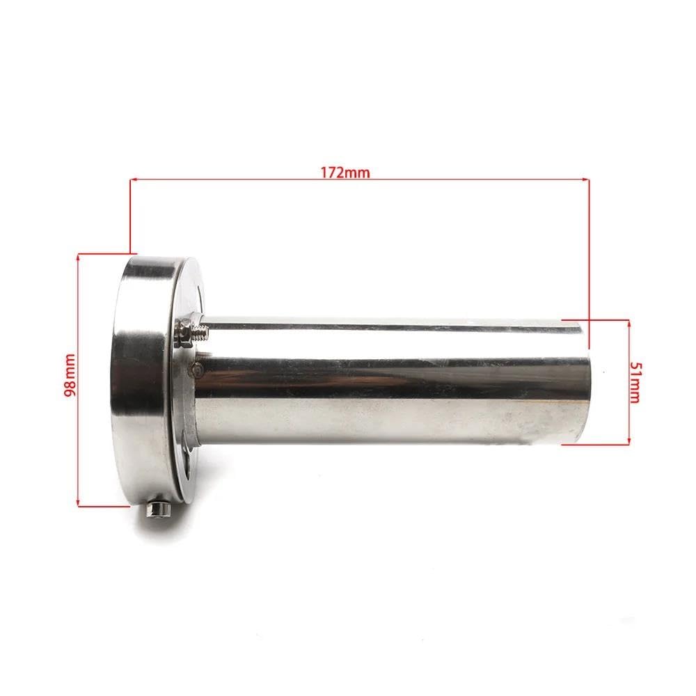 Auspuff Schalldämpfer Edelstahl Verstellbarer Auspuffschalldämpfer Universal 85 Mm 3,5 Zoll / 98 Mm 4 Zoll / 110 Mm 4,5 Zoll Auto-Chrom-Auspuffschalldämpfer Auto-Schalldämpfer(85mm 3.5)