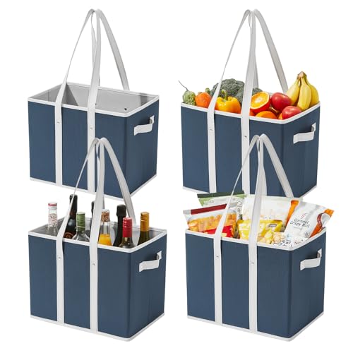 Sweejar-Reusable-Grocery-Bags-Heavy-Duty-Reusable-Shopping-Bags-Foldable-Large-Tote-Bags-with-Long-Handles-and-Thick-Bottom-4-Pack-15x10x12-inches-Blue